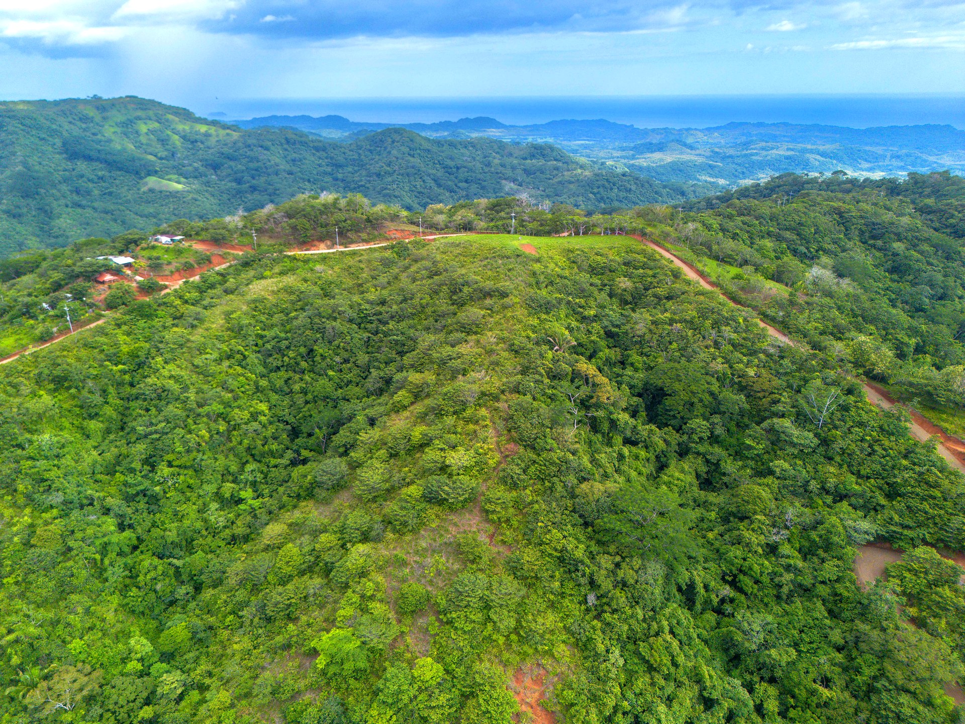 Aerial view of the fincas above Nosara, Costa Rica